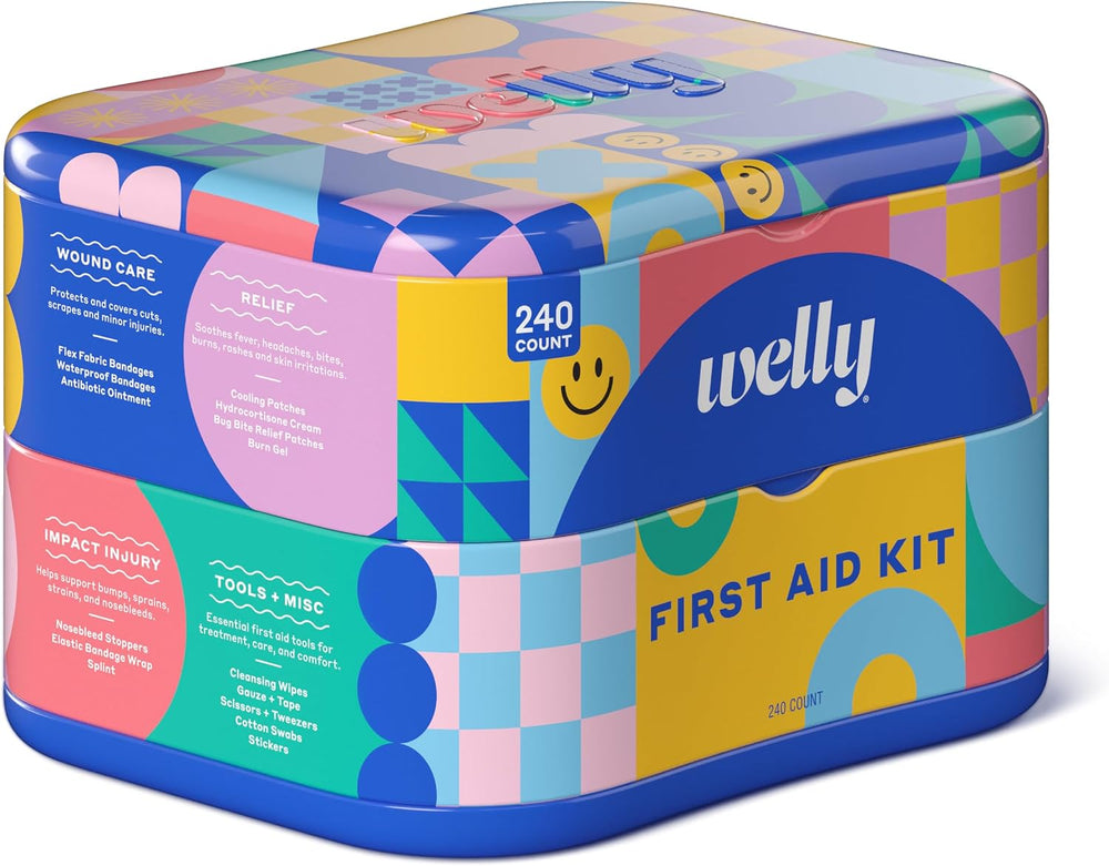 Welly Comprehensive First Aid Kit - FSA Eligible - Adhesive Bandages, Tape an...