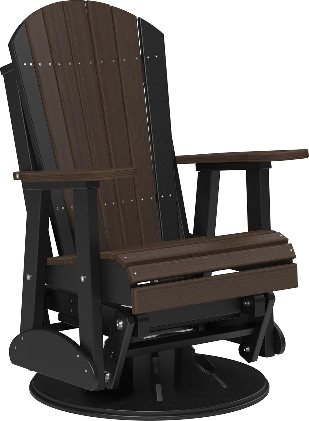 LuxCraft 2' Adirondack Outdoor Swivel Glider Chair, Patio Gliding Rocker,...