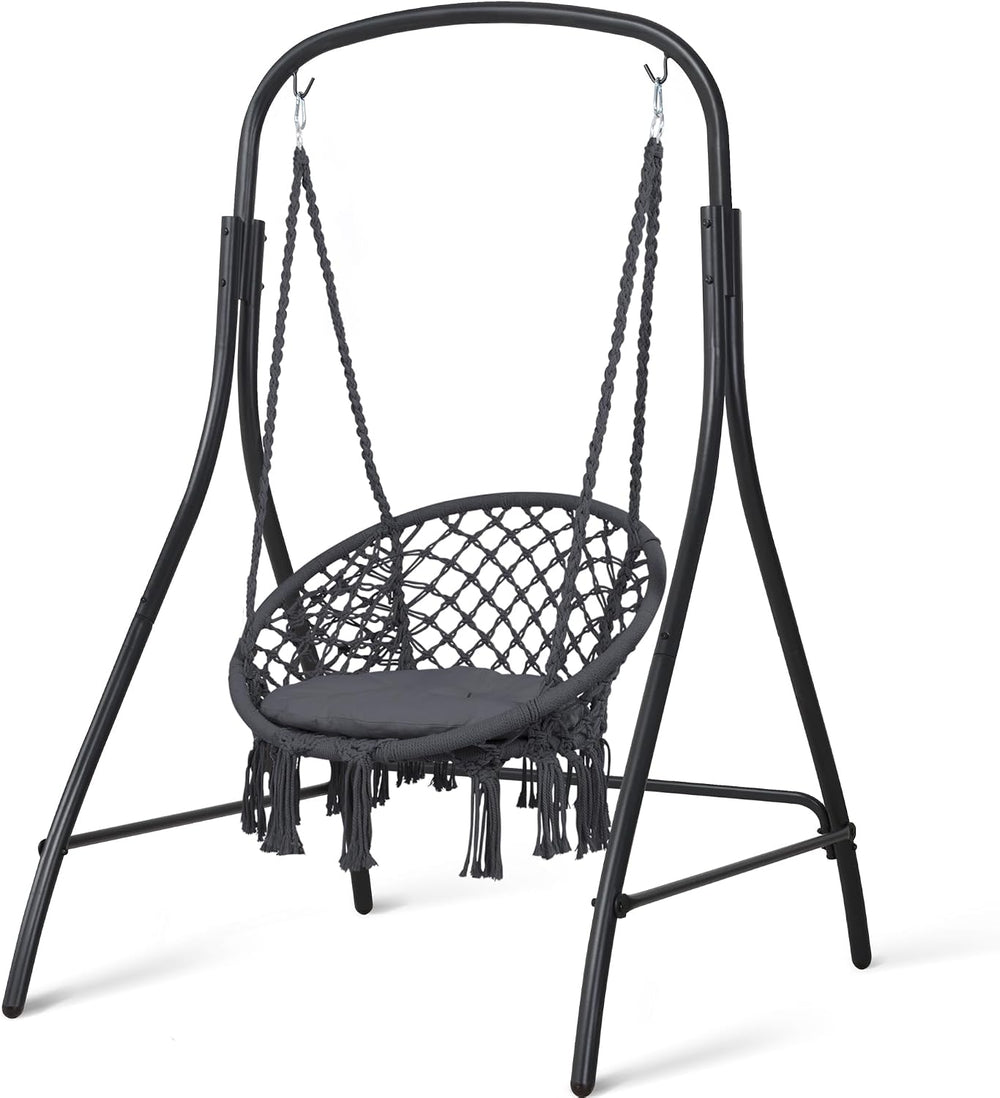 SUNCREAT Hammock Chair with Stand Included, Heavy Duty Hanging Chair with Sta...