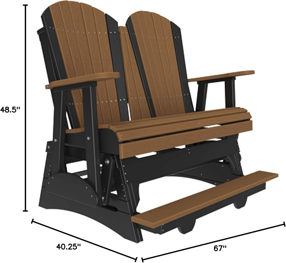 LuxCraft Adirondack Balcony Glider - 5' with Drop Down Console (Premium -...