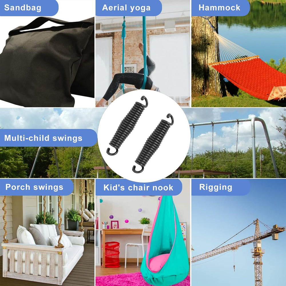 Porch Swing Springs Hammock Chair Spring Hold up to 1600lbs Heavy-Duty Chr-om...