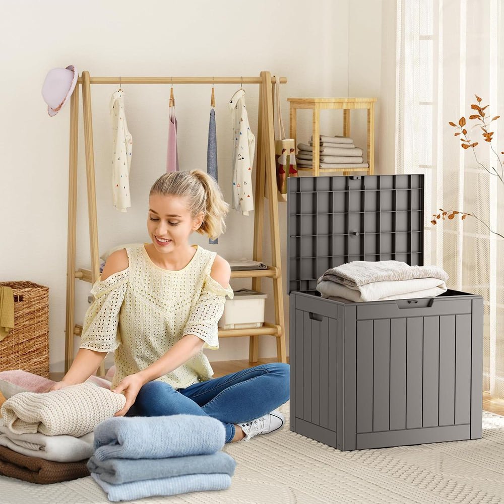 50 Gallon Waterproof Outdoor Storage Box, Grey
