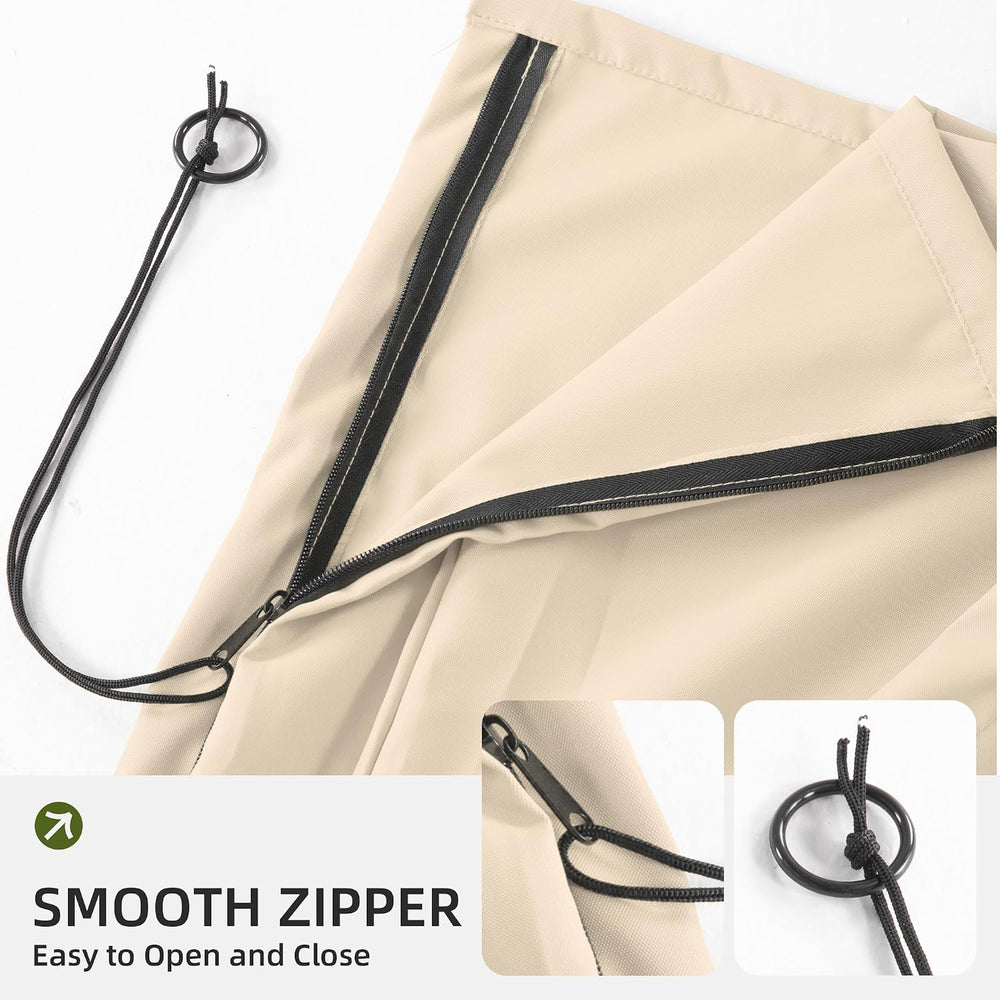 Patio Cantilever Umbrella Outdoor Waterproof Cover with Zippe