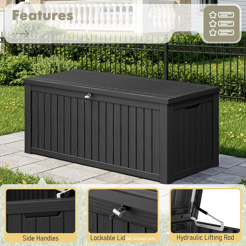 KAMABOKO 230 Gallon Outdoor Storage Box Waterproof Deck Box for Patio
