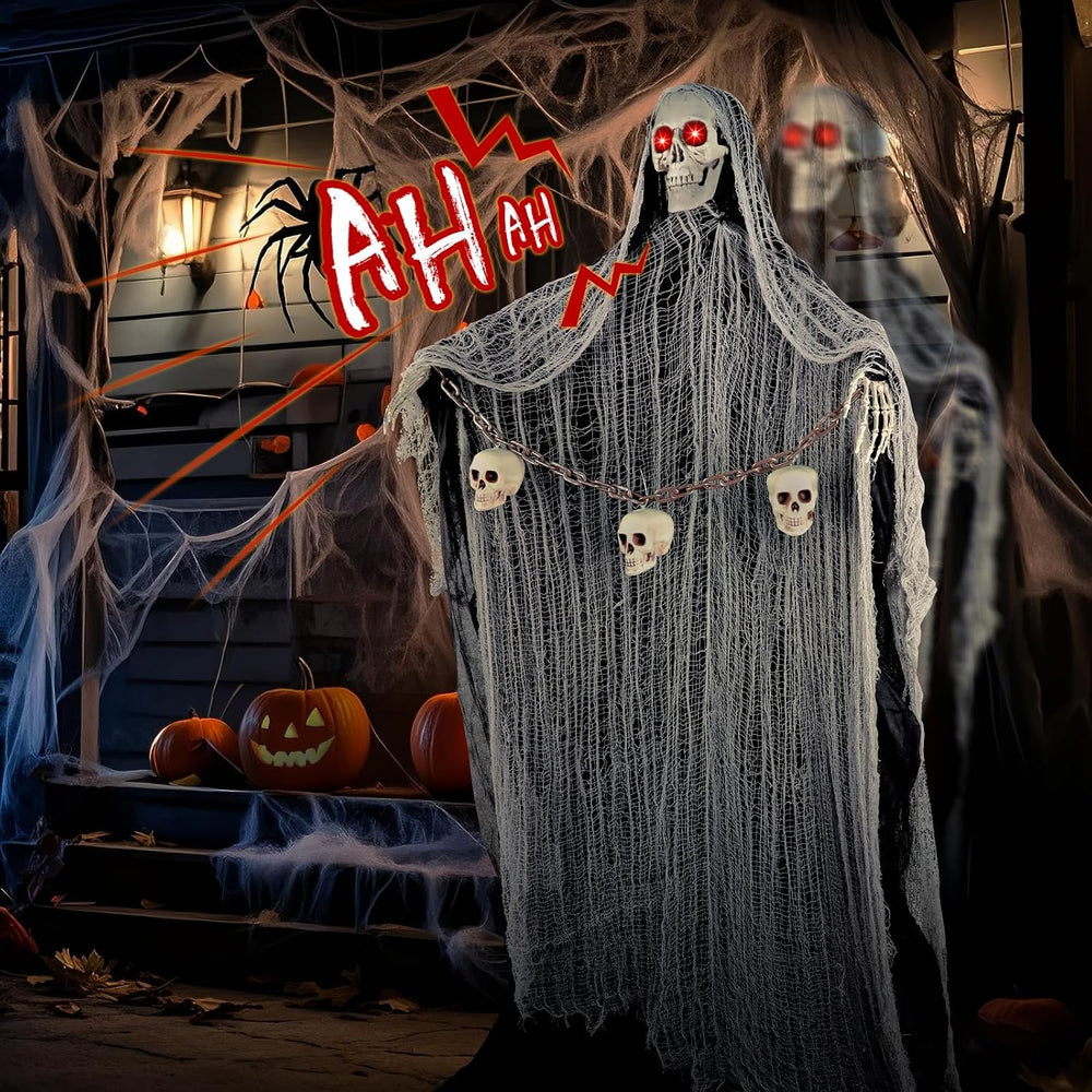Animated Halloween Decorations Outdoor, 71'Animatronic Halloween Decoration