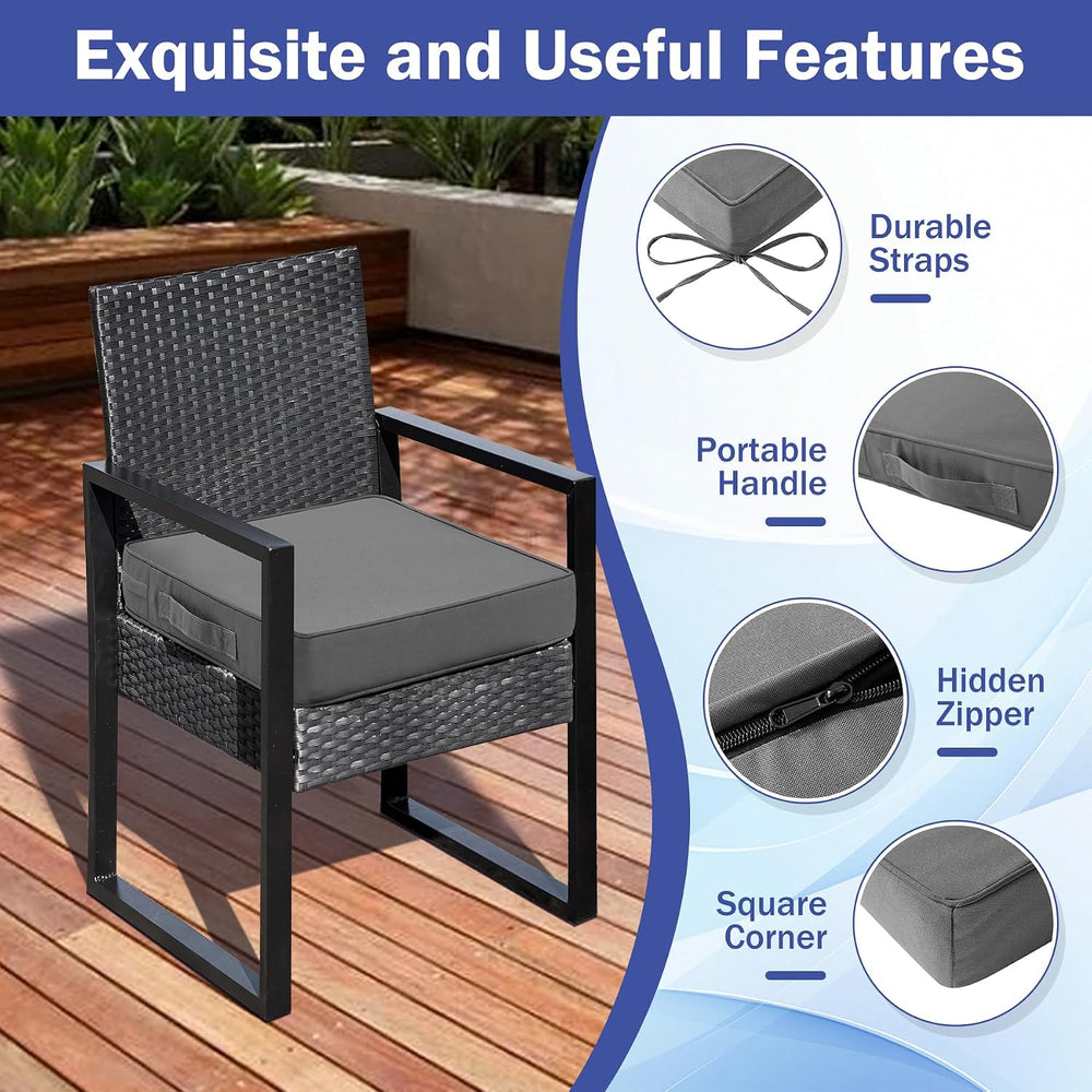 IASEAHK is Outdoor Cushions 4pcs Set, 19" x 19" x 3" Waterproo...