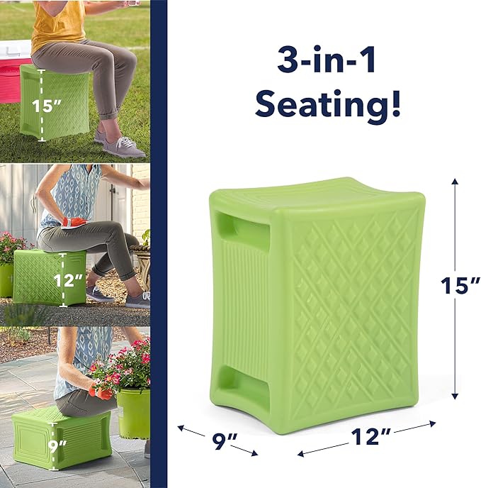 Simplay3 Handy Home 3-Level Heavy Duty Work/Garden Seat - 12" x 15"...