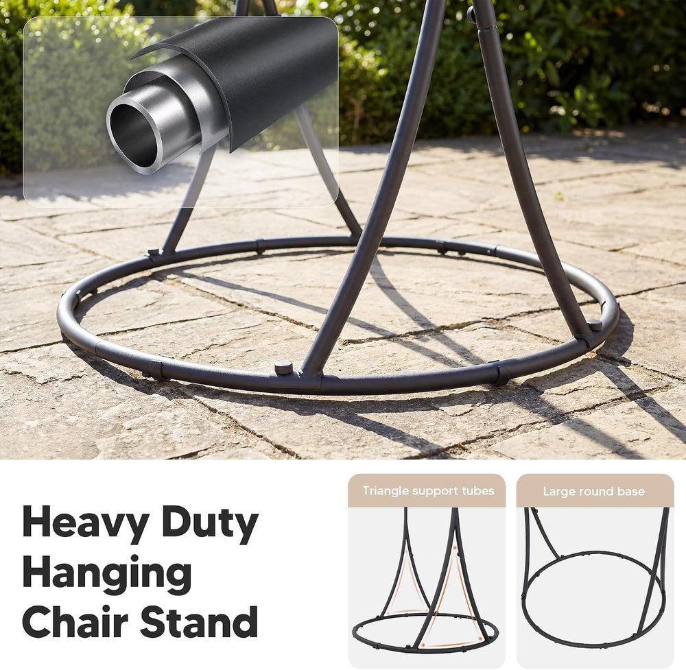 Hammock Chair with Stand Included, Heavy Duty Hanging Chair with Stand, 330 l...