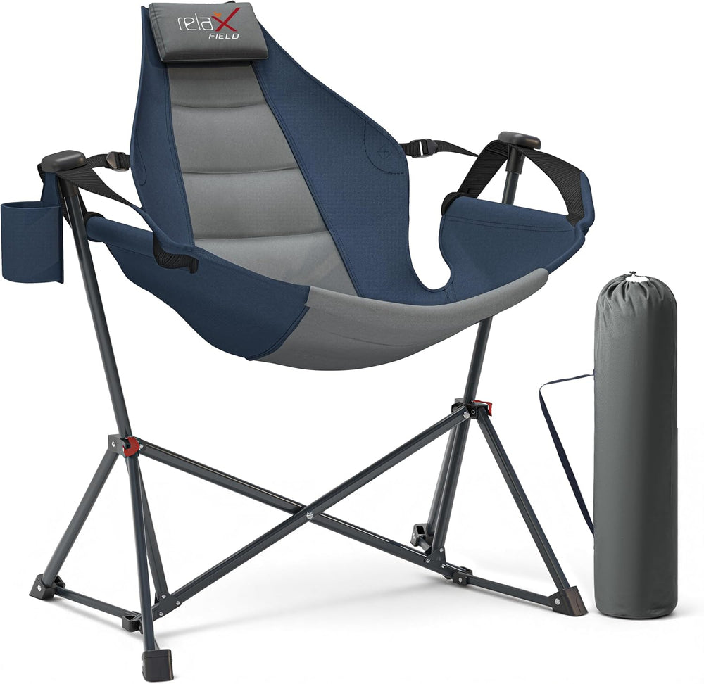 Hammock Camping Chair, Oversized Swinging Chair, 350LBS,Navy