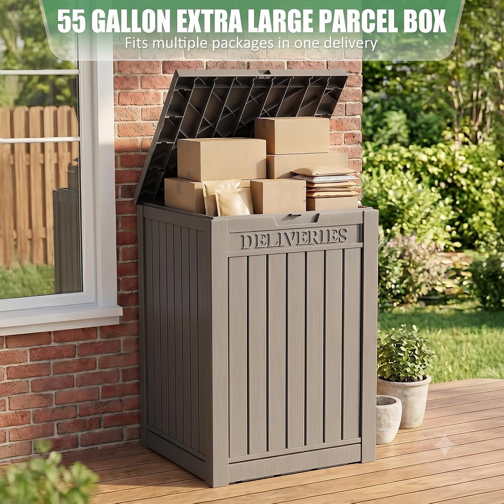 EasyUp Package Delivery Boxes for Outside, 55 Gallon Outdoor Parcel MailBox D...