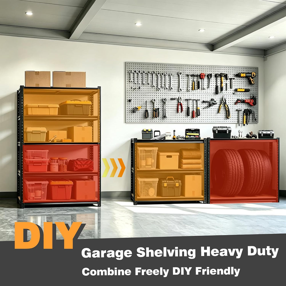 Garage Shelving Load 2400LBS,72H Storage Shelves for Garage