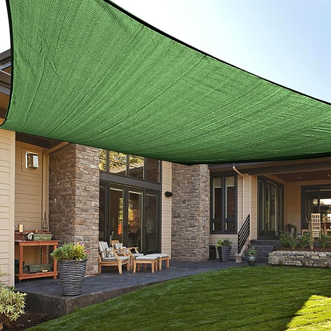 LOVE STORY Custom Size 5'x7' Piquant Green Sun Shade Sail Rectangle U...