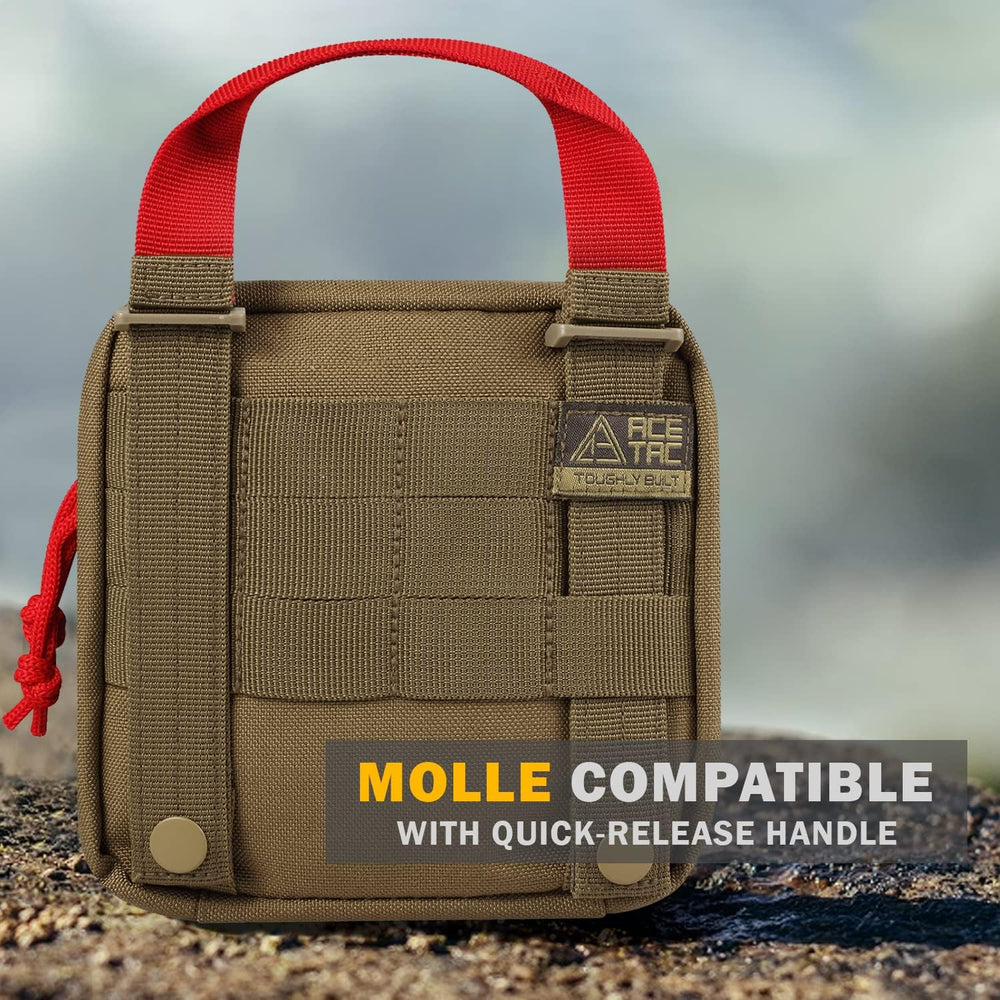 Everlit 180 Pieces Tactical First Aid Kit IFAK Molle EMT Pouch Outdoor Campin...
