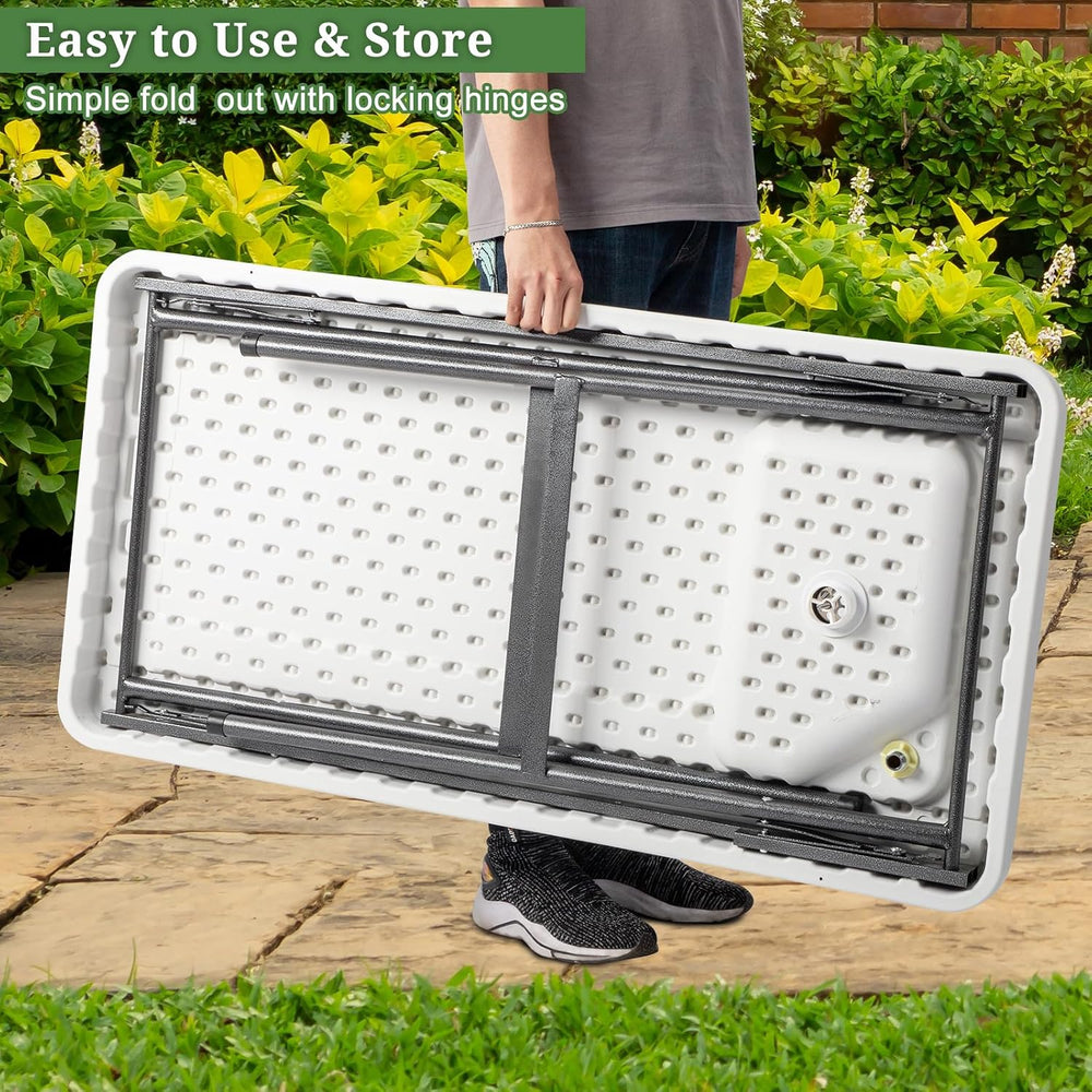 VINGLI Upgarded Folding Fish Cleaning Table with Sink, Portable Camping Sink ...