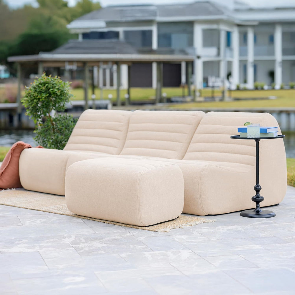 Big Joe Solvana Outdoor Sectional, 4 Piece Patio Furniture Set, Performance L...