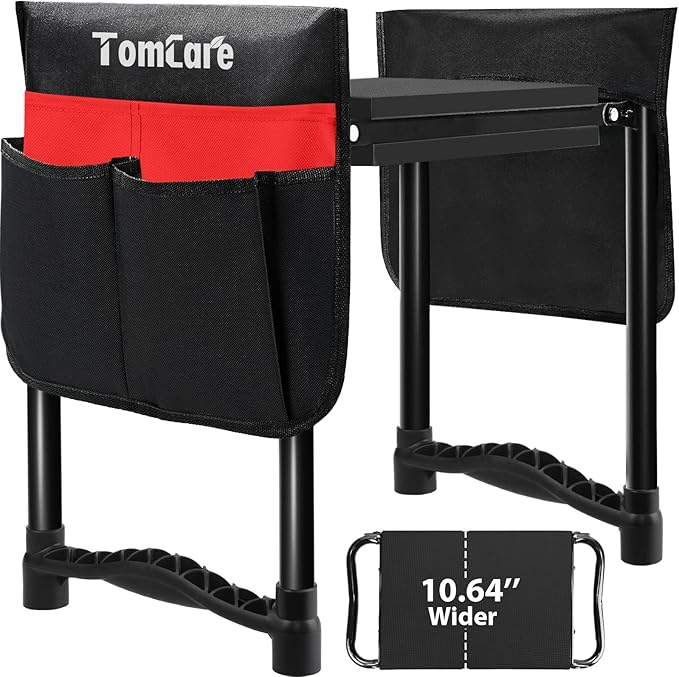 TomCare Garden Kneeler and Seat 10.64” Wider Larger Soft Kneeling Pad Garden ...