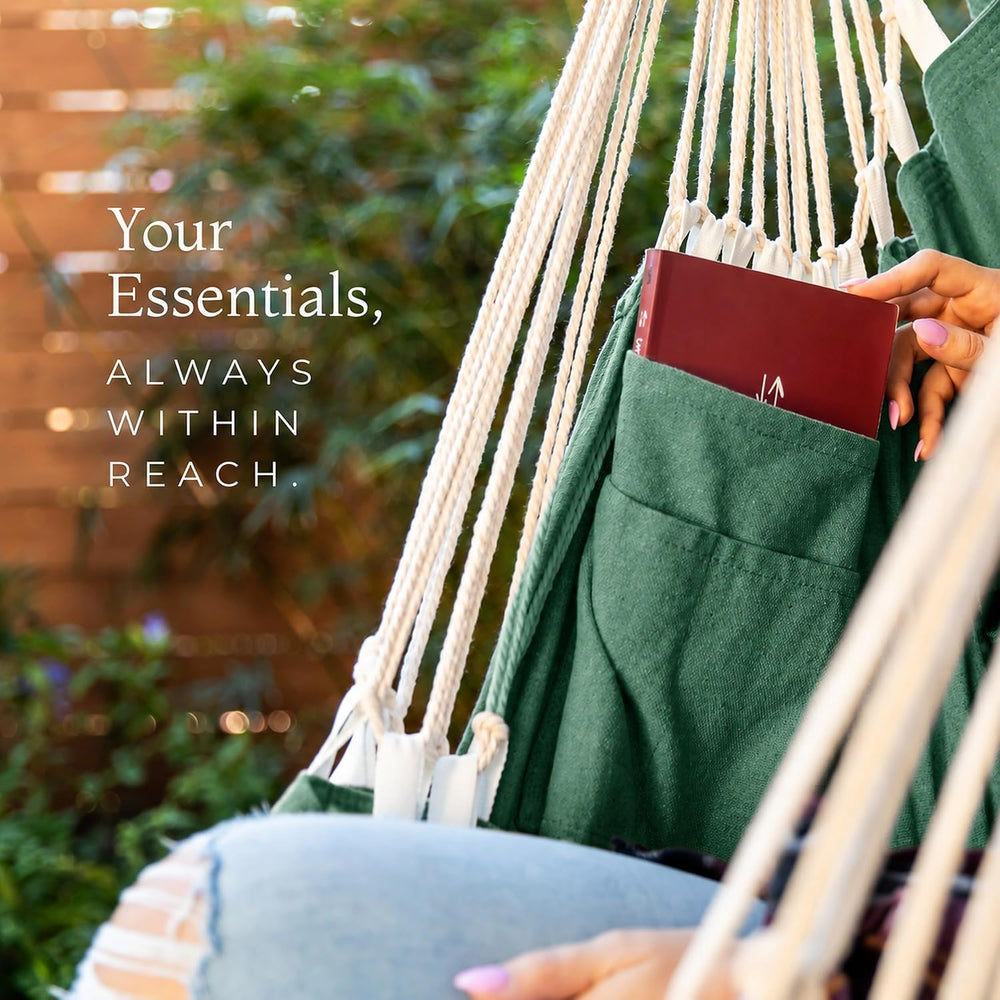 Hanging Hammock Chair Swing with Footrest - XL Hammock Swing Chair