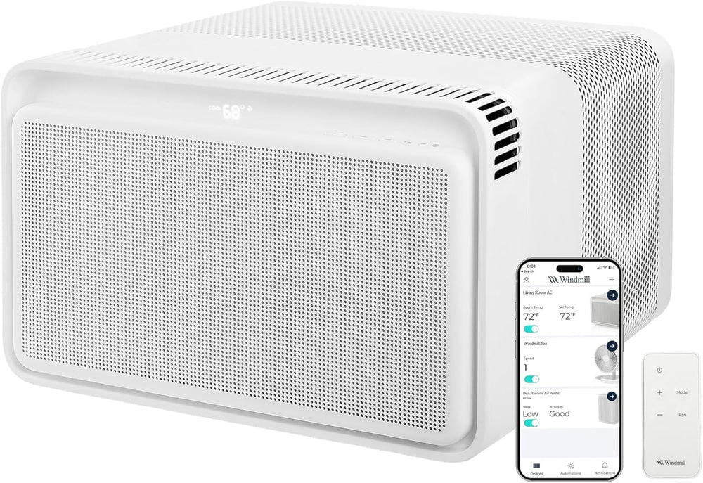 Windmill 10,000 BTU Quiet Window Air Conditioner, Cools up to 350-450 sq ft