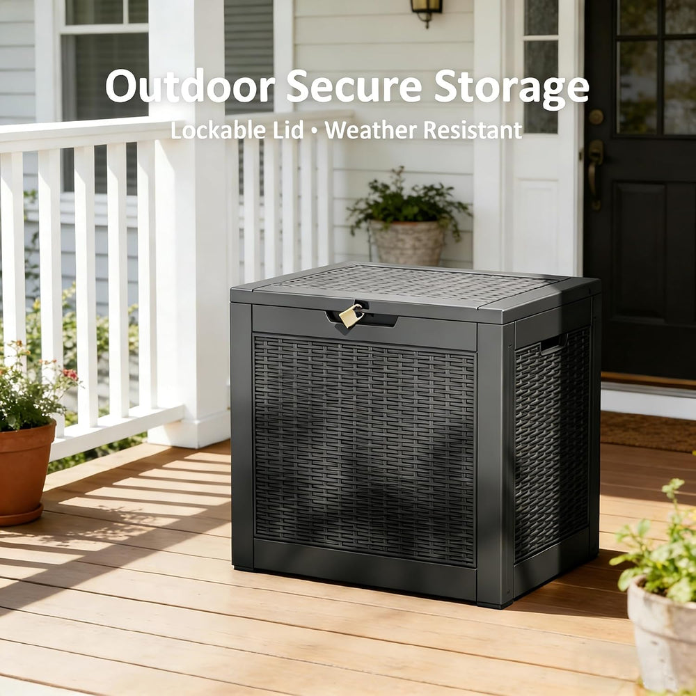 31 Gallon Outdoor Storage Box Waterproof Deck Box Patio Storage-2 Box
