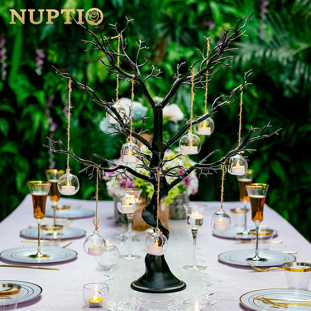 NUPTIO Black Ornament Tree, 30 Inch Artificial Halloween Spooky Branch
