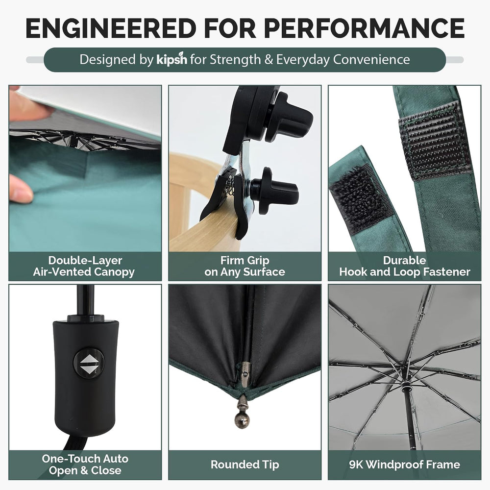Chair Umbrella with Universal Clamp (Dark Green)