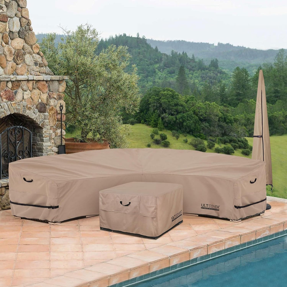 ULTCOVER Waterproof 5-7 Seater Patio Curved Sectional Sofa Cover