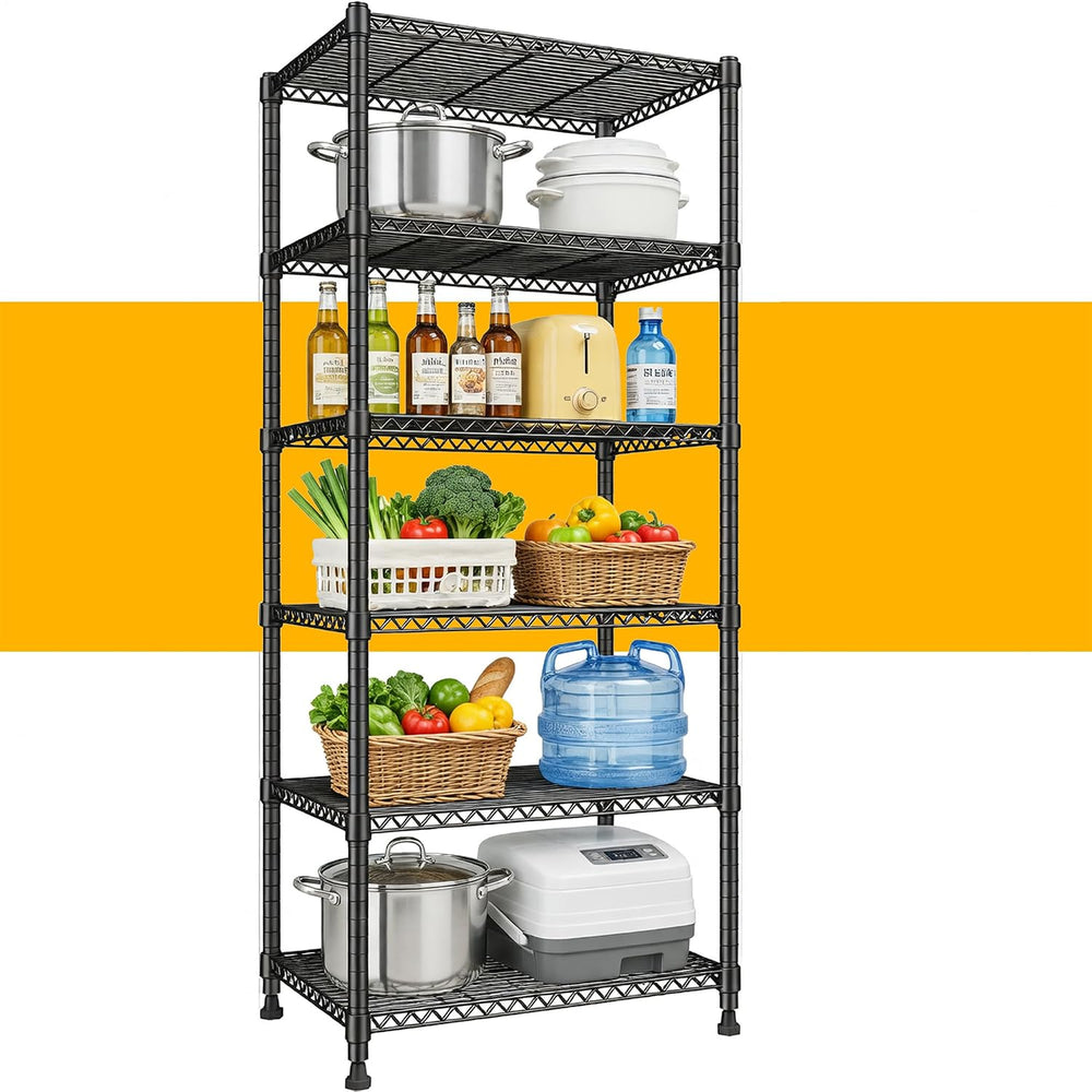 REIBII 72.2" H Storage Shelves, Space Saving&6 Tier Adjustable, for ...