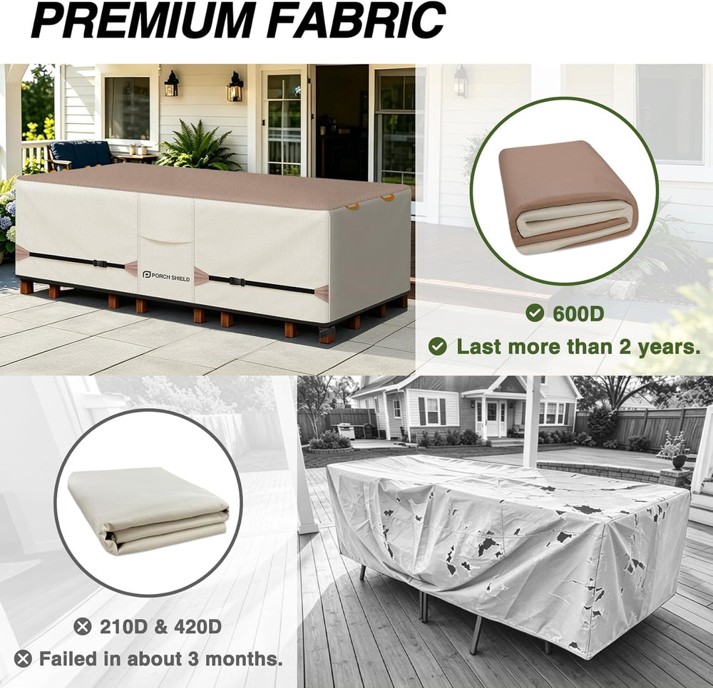 Porch Shield Waterproof Rectangular Patio Table Cover 75 x 43 inch