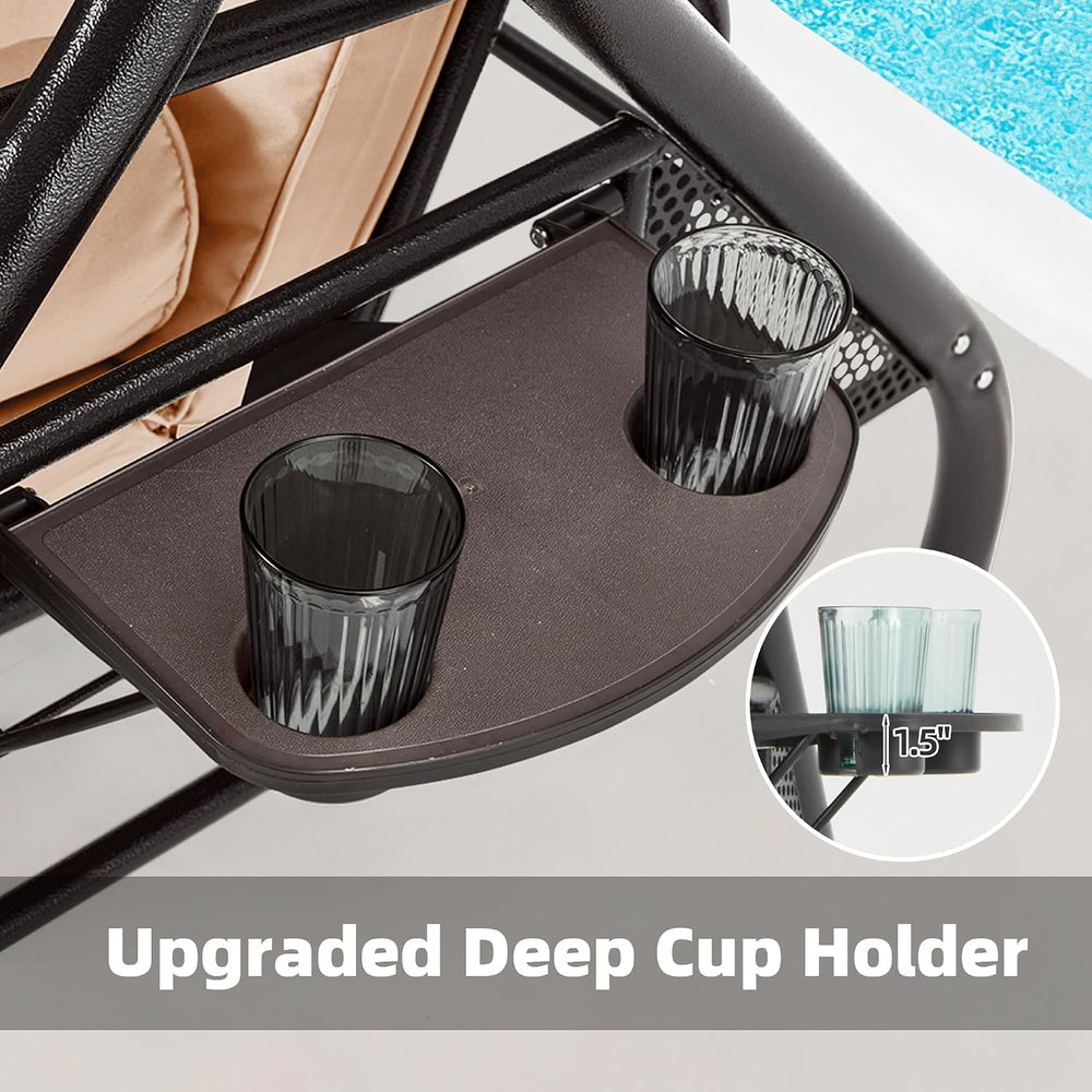 3-Seat Porch Swing with Adjustable Canopy, Patio Swing with Stand