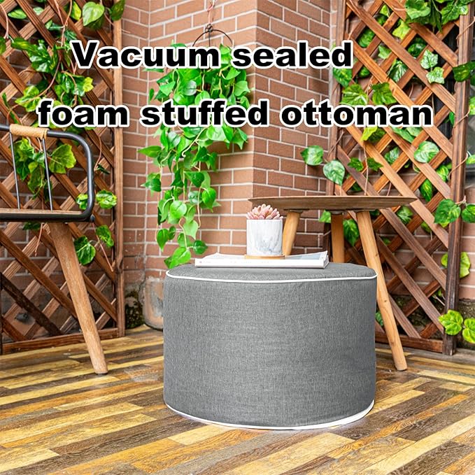 Outdoor Ottoman Outdoor Ottomans for Patio 19x12 Inches Modern Lightweight Fo...