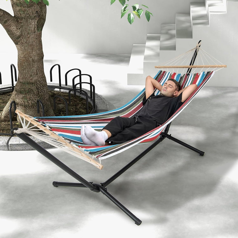 Giantex 10.5FT Hammock with Stand, Heavy Duty Stand with Foldable Hammock, Po...