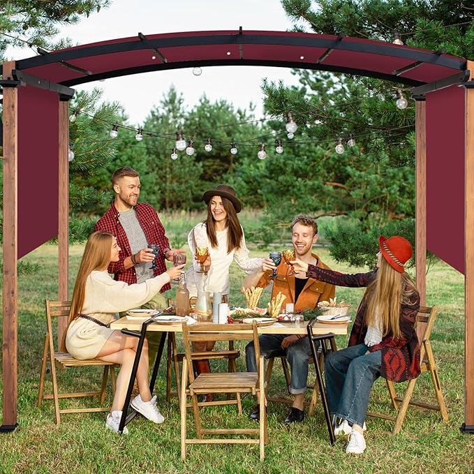 17x6.8 Ft Universal Pergola Replacement Canopy, Outdoor Canopy Shade Cover(Co...