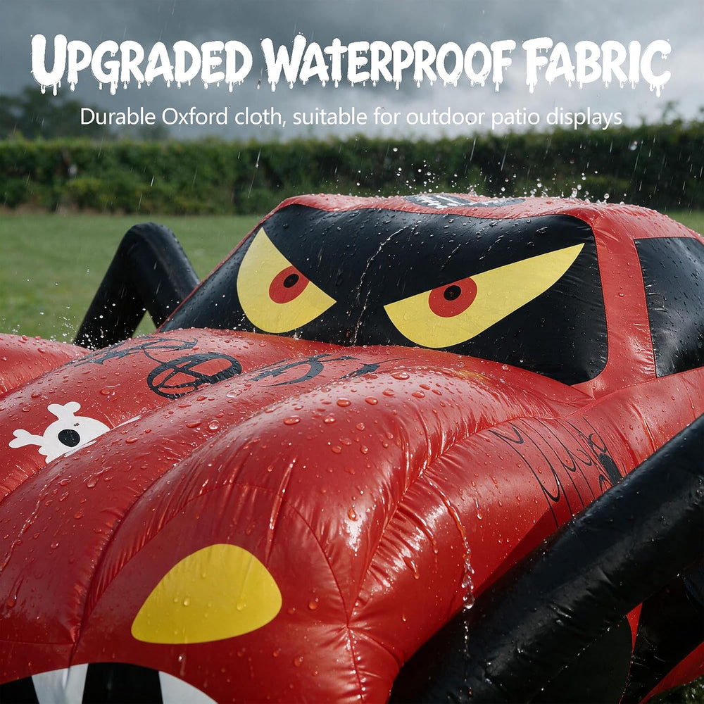 19.7 FT Giant Halloween Inflatables Spider Car Outdoor Decorations