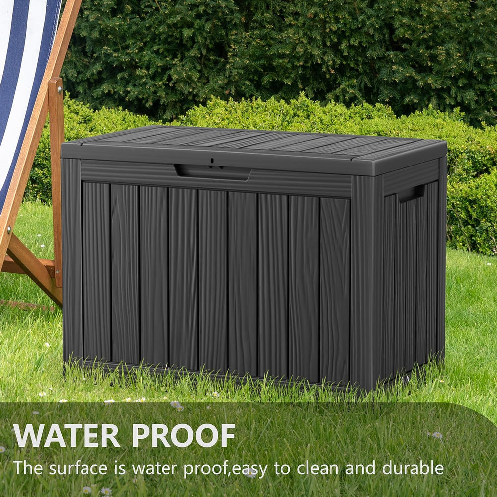 Vixzen 45 Gallon Deck Boxes Outdoor Waterproof, Lockable Outdoor Storage Box ...