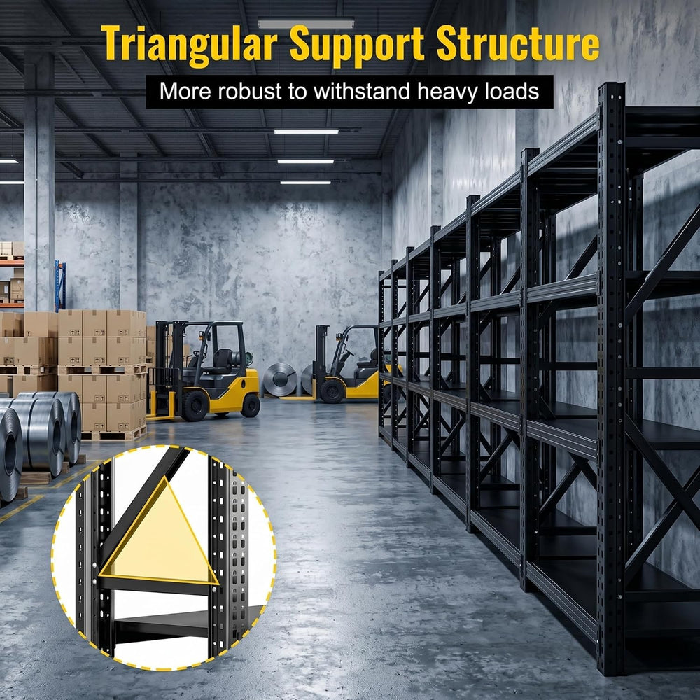 3500LBS Storage Shelves,Garage Shelving Heavy Duty,4-Tier Adjustable Metal St...