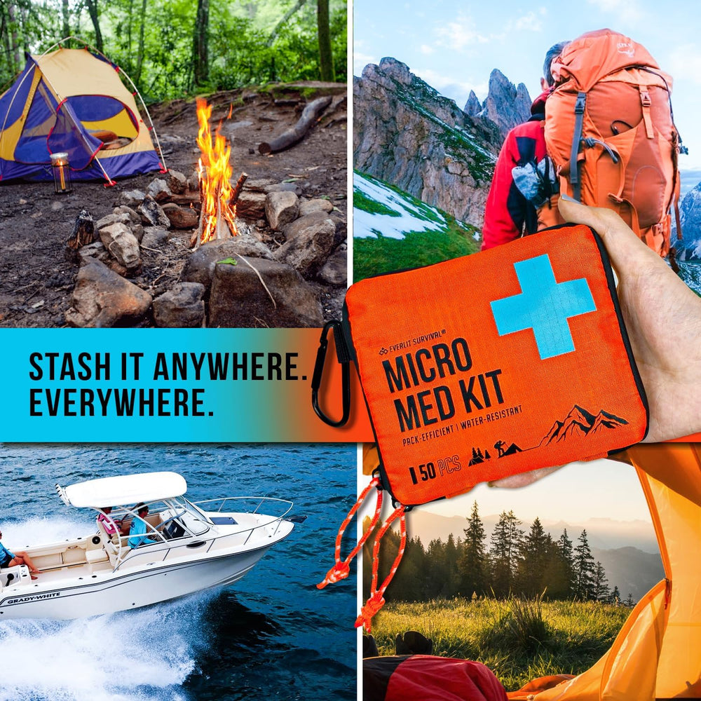 EVERLIT Mini First Aid Kit [3-Pack], Ultralight Compact Water-Resistant Hiker...