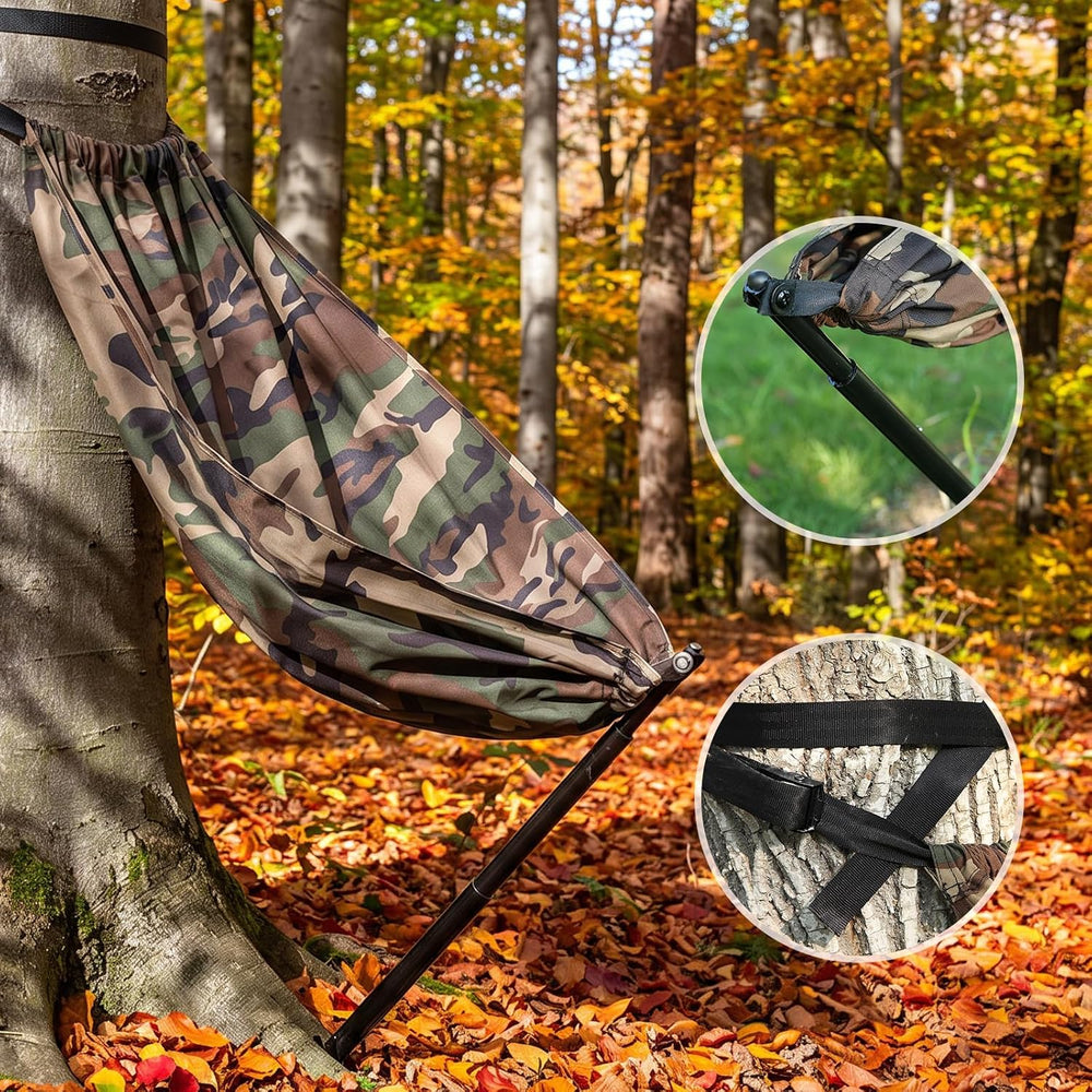 Camo Tree Chair Hammock Seat Hunting Chair Portable and Light Weight Camping ...