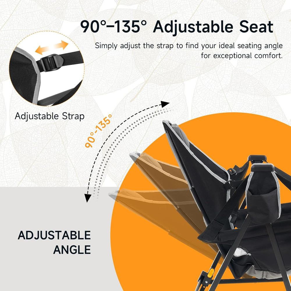 Hammock Camping Chair Set of 2 with Adjustable Backrest