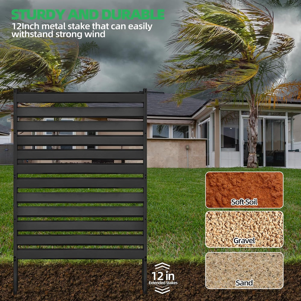 42" H x 38" W (3 Panels) Air Conditioner Fence Screen Trash Can Pri...