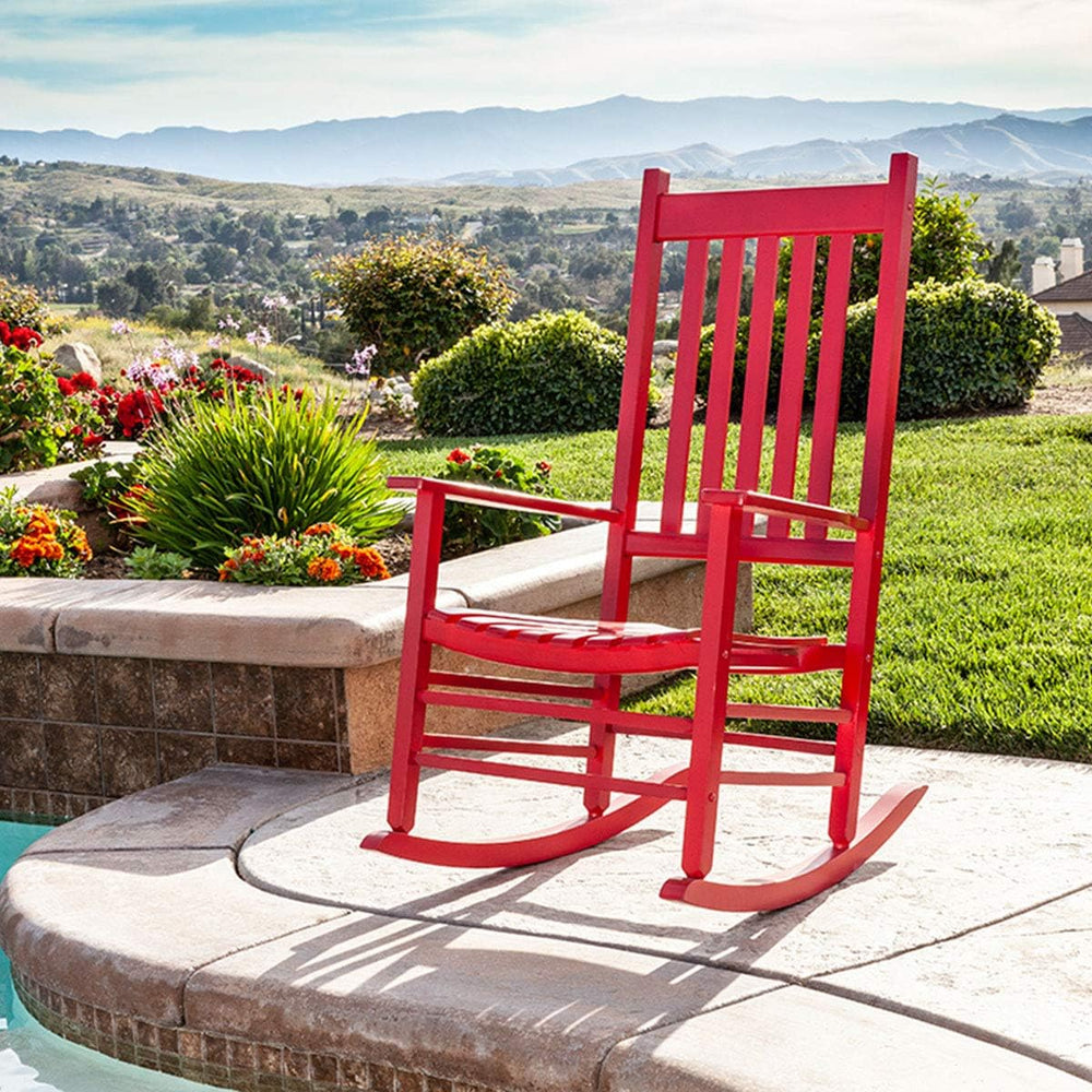 Shine Company Vermont Porch Rocker, Chili Pepper