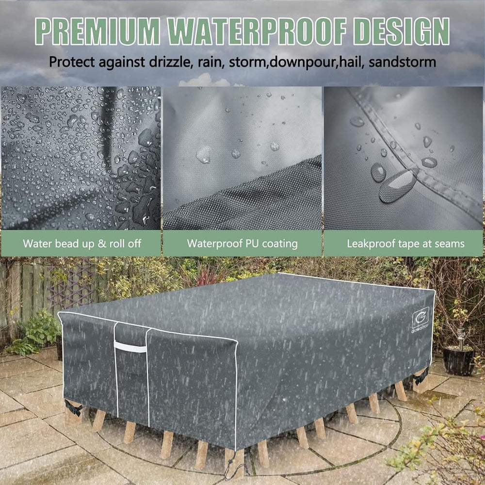 Patio Furniture Covers, 126L x 64W x 29H inch, Grey