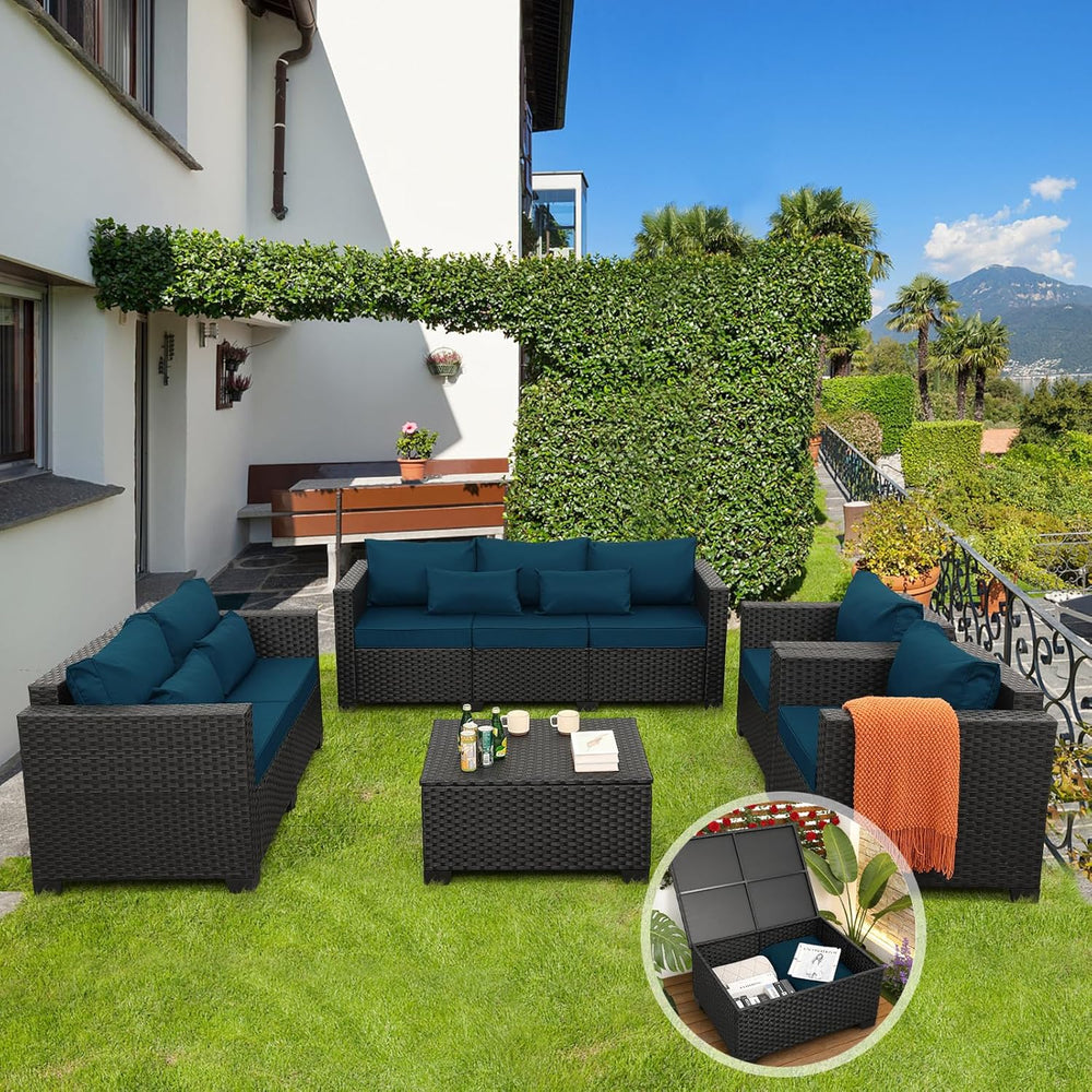 Rattaner Patio Furniture Set 5 Pieces Outdoor Furniture Sets Patio Couch Outd...