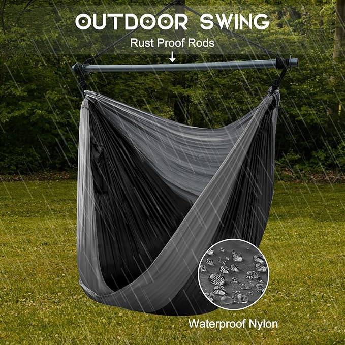 Hammock Swing Chair for Outdoor & Indoor, Lightweight & Portable, Per...
