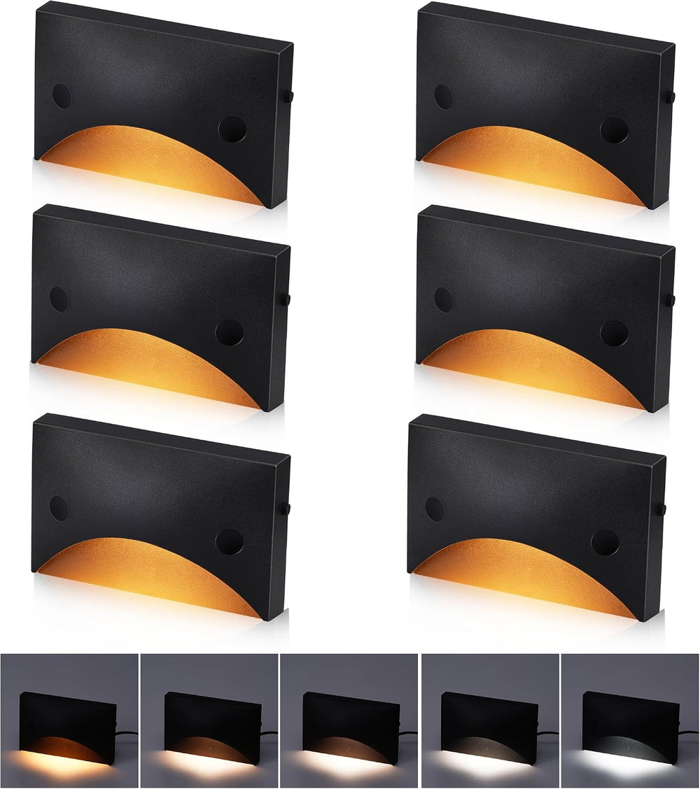[6 Pack] Cloudy Bay Low Voltage LED Step Lights Outdoor, Surface Mount/J-Box ...