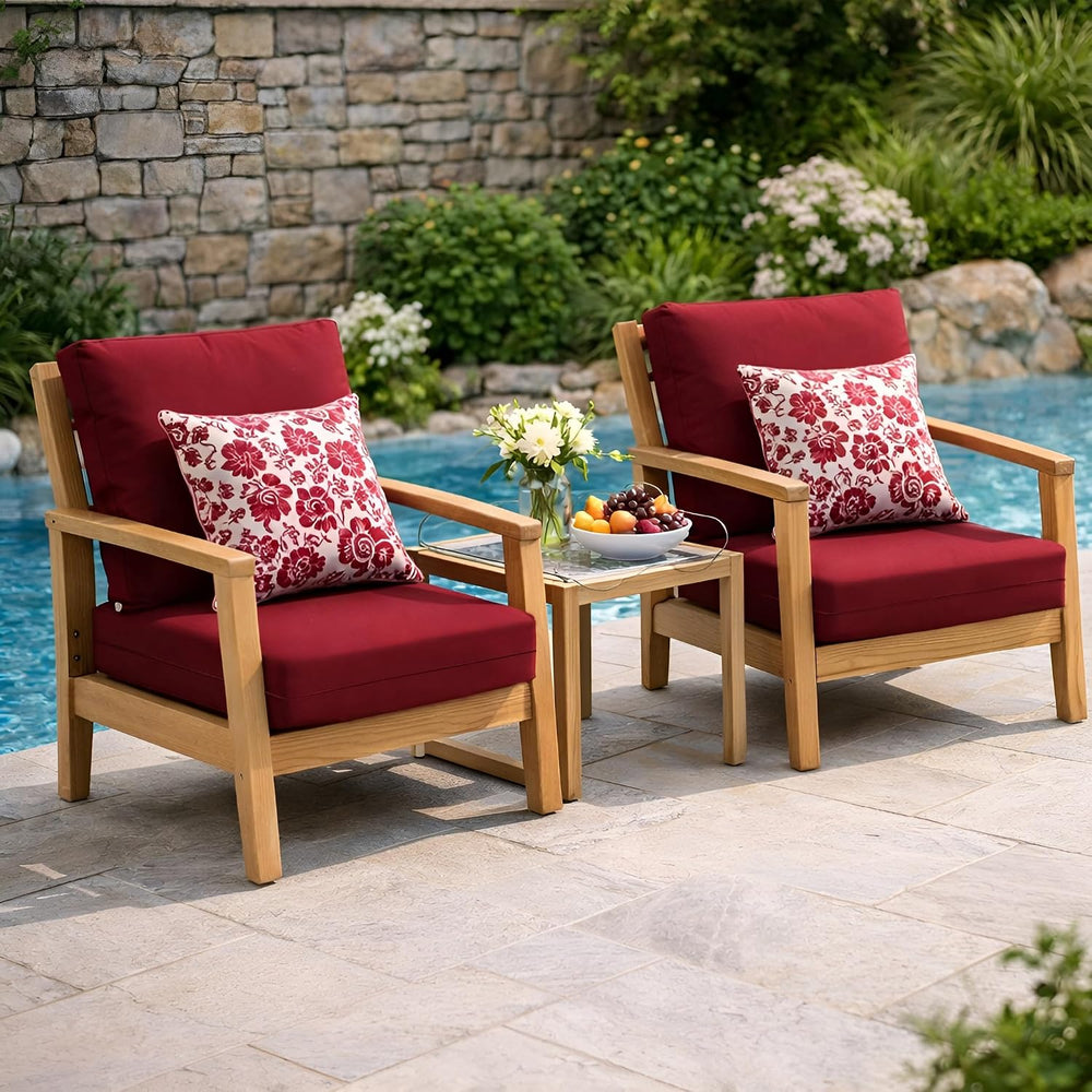 Melissa Luxury Outdoor Patio Deep Seat Chair Bottom & Back Cushions Set