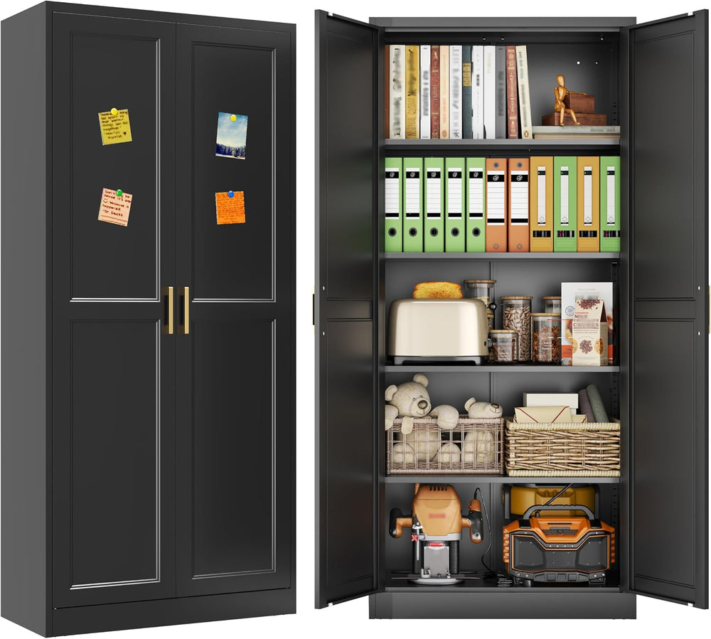 71" Metal Pantry Cabinet,Storage Cabinet with Doors and Shelves