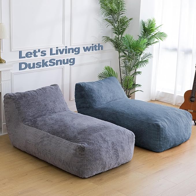 Giant Bean Bag Lounger Chair for Adults with Soft & Cozy Plush Fabric,Mem...