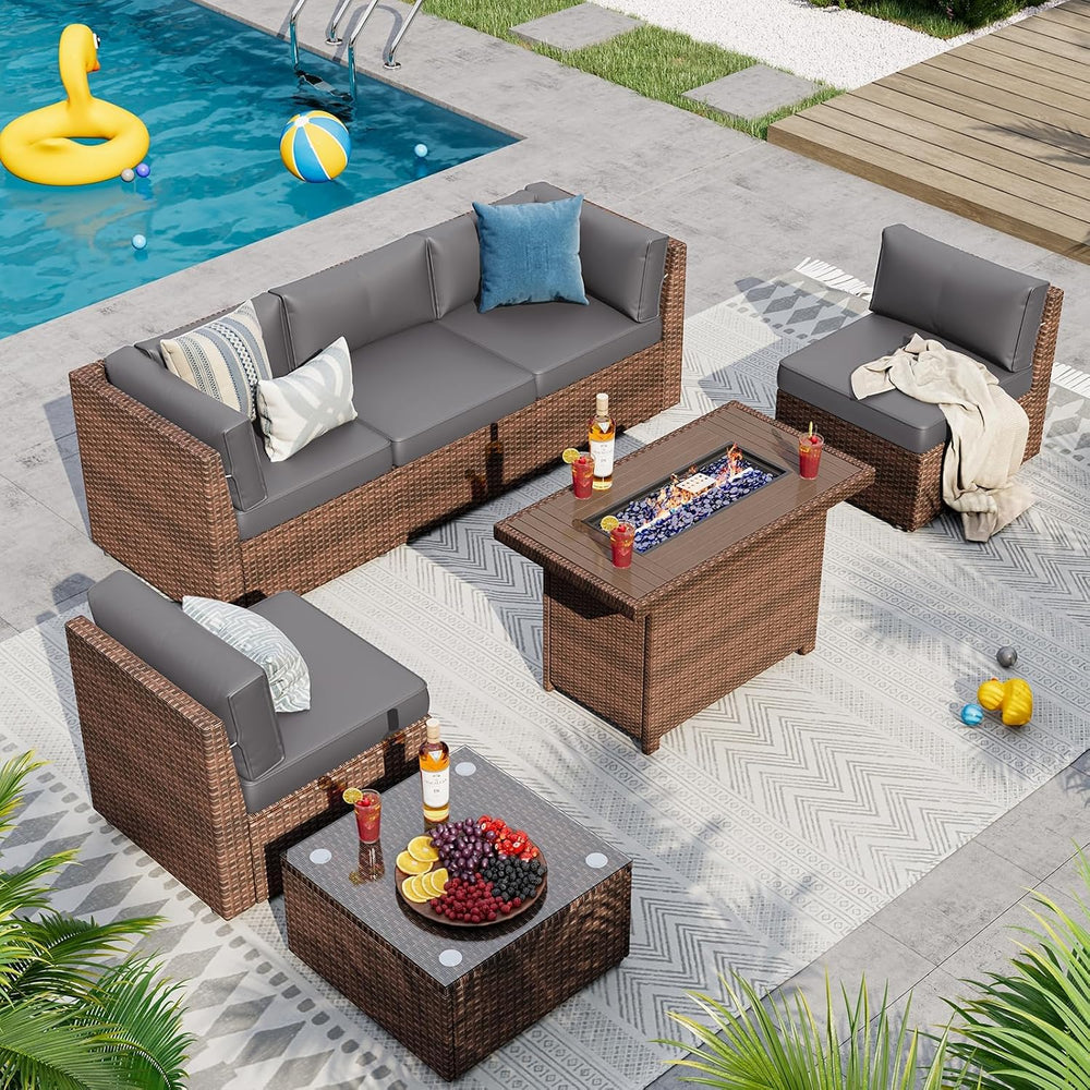 Aoxun Outdoor Replacement Cushions for Patio Furniture, Deep Seat Outdoor Cus...