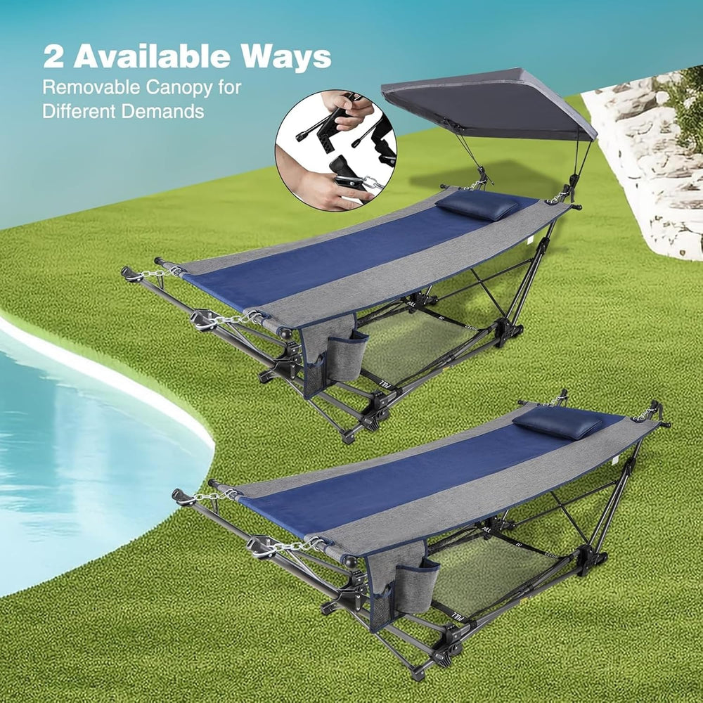 RedSwing Camping Hammock with Stand, Portable Hammock with Removable Canopy