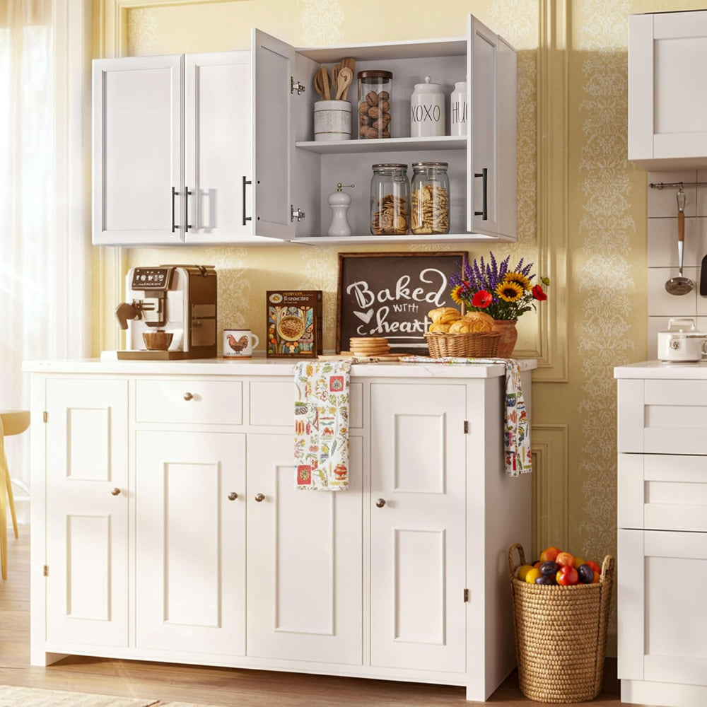 48" W Wall Cabinets for Laundry Room with Adjustable Shelf